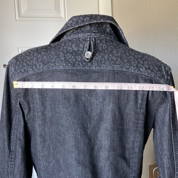 Denim Jacket- Black and Leopard - Picture 9 of 13